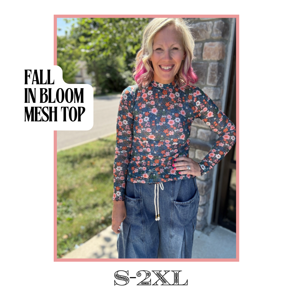 Fall in Bloom Mesh Top