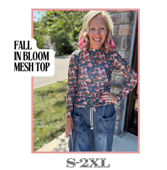 Fall in Bloom Mesh Top