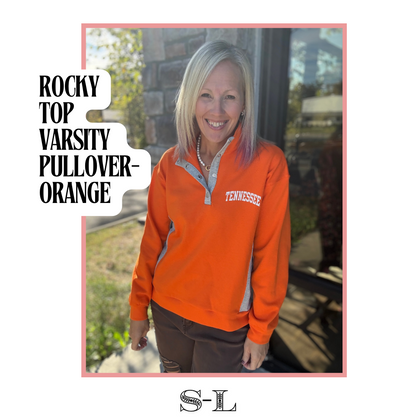 Rocky Top Varsity Pullover- Orange