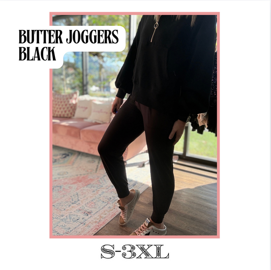 Butter Joggers-Black