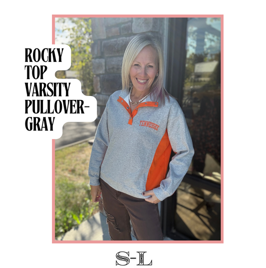 Rocky Top Varsity Pullover- Gray