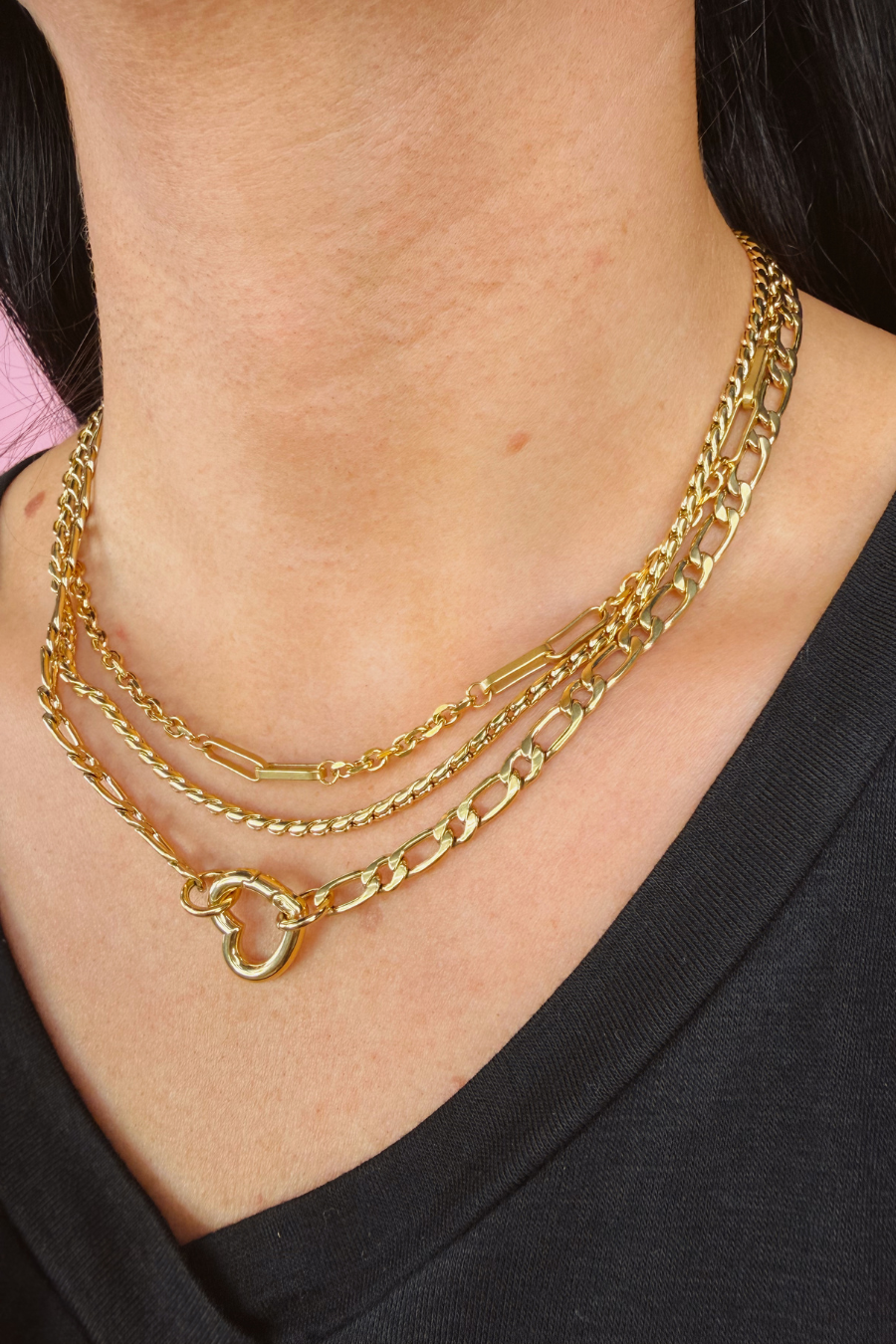 Layered Chain Necklace Set