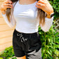 Waffle Shorts 2 Tone Black