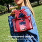 Varsity Red Bow Clear Stadium Bag