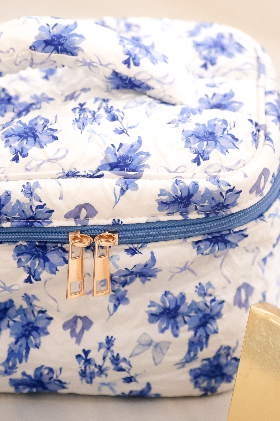 Blue Blossom Quilted Bag