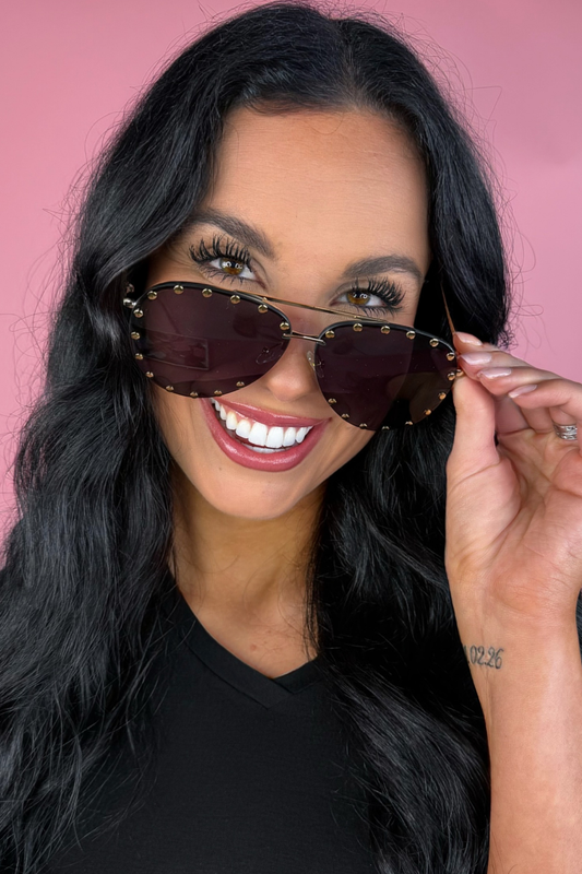 Showstopper Studded Sunglasses