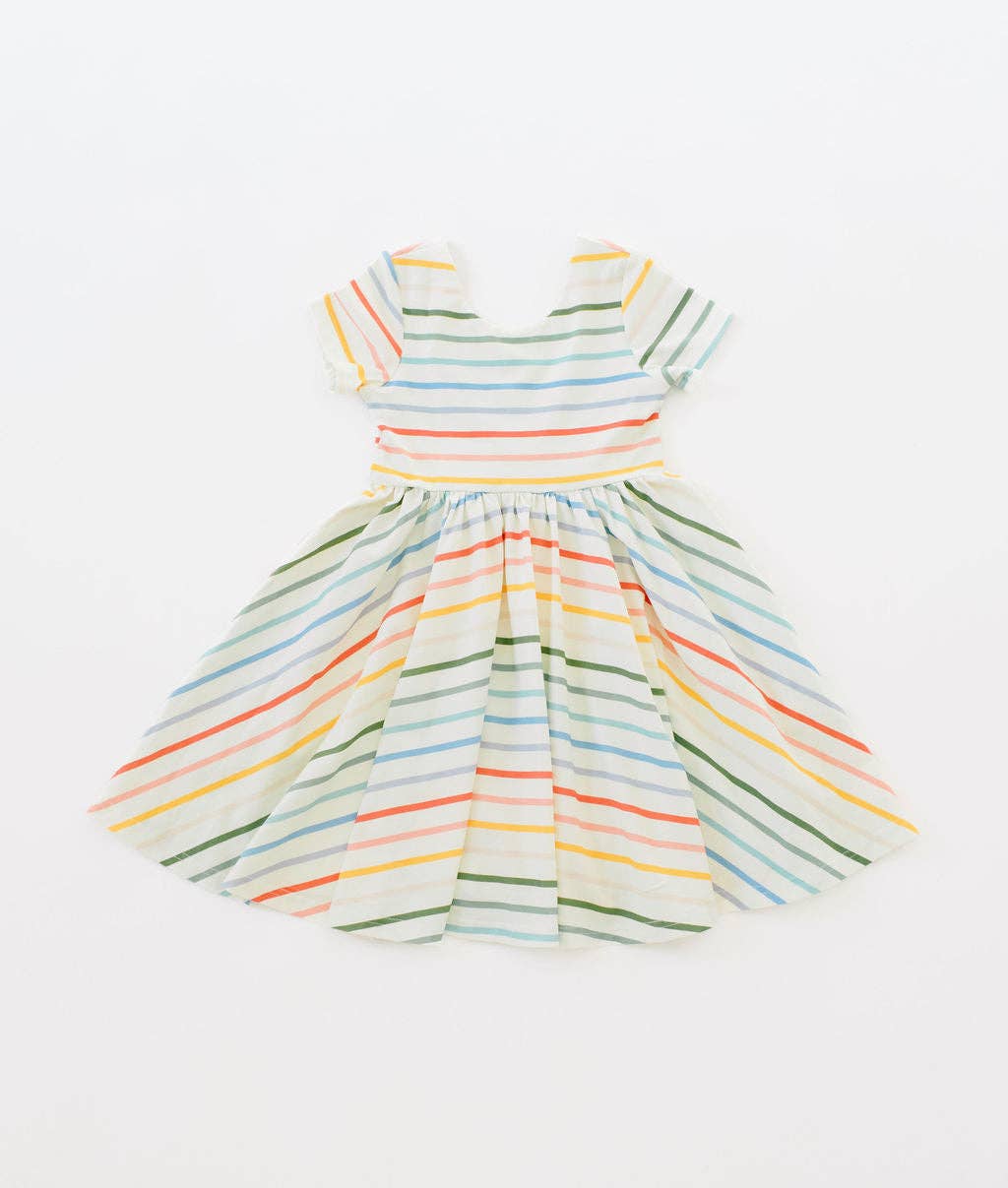 Primary Stripes Twirl Dress