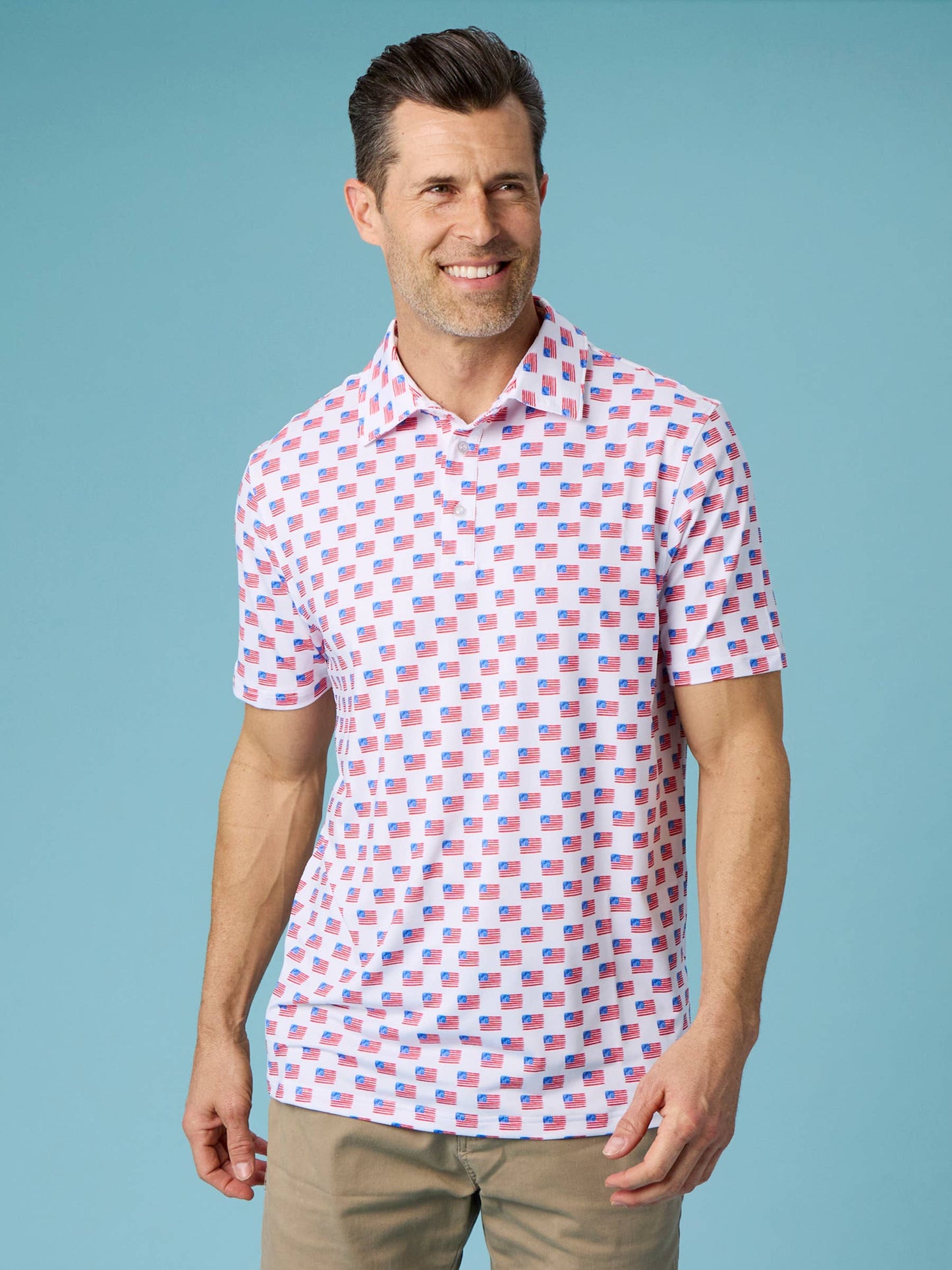 Men's Freedom Flags Polo