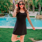 Setting Records Tennis Dress: Black