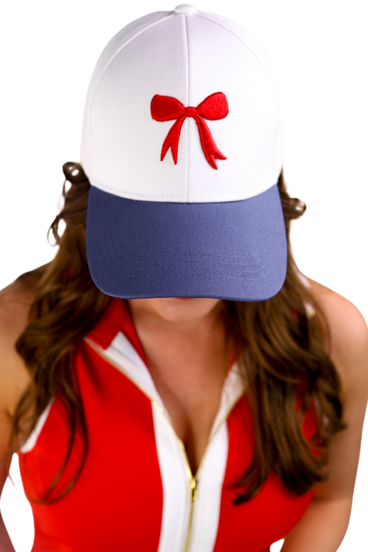 Bow Hat: Red/Blue
