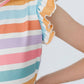 Happy Stripes Ruffle Tee