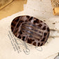 Leopard Oval Hair Claw Clip