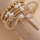 Bow Knot Pearl Beaded Bracelet Set