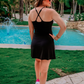 Setting Records Tennis Dress: Black