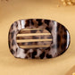Leopard Oval Hair Claw Clip