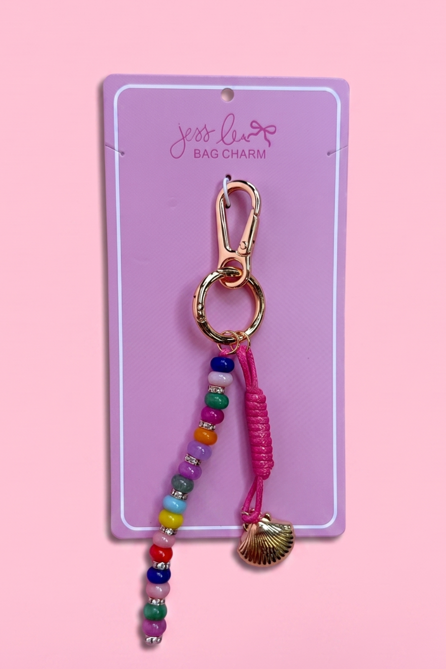 Beaded Seashell Bag Charm