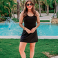 Setting Records Tennis Dress: Black