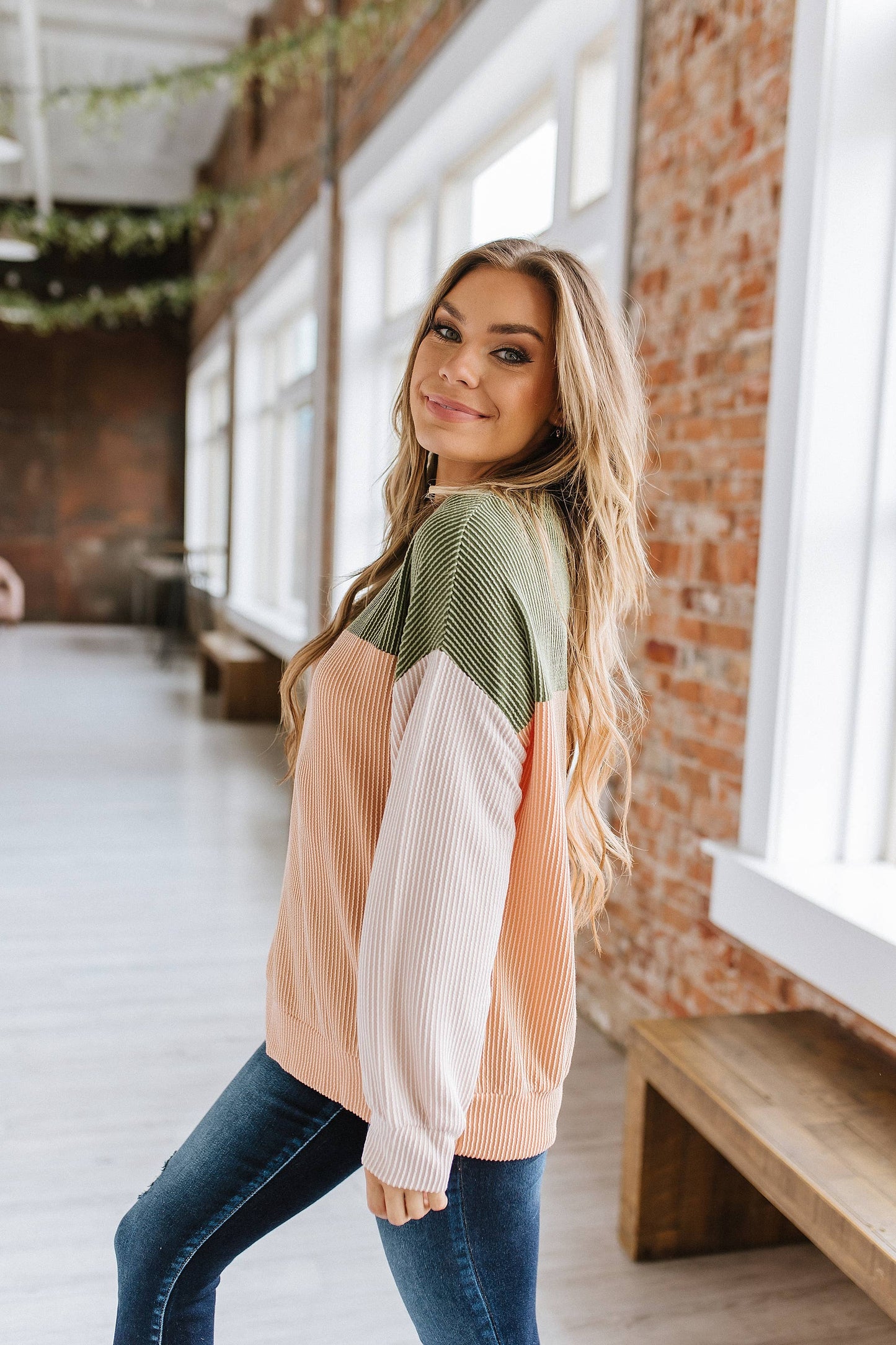 Green Kimber Colorblock Tunic