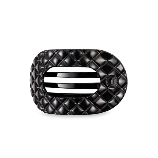 Jet Black Quilted Round- Medium