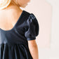 Puff Navy Twirl Dress