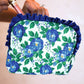 Caroline Floral Quilted Ruffle Bag