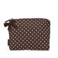 Espresso Polka Dot Bow Crinkle Makeup Bag