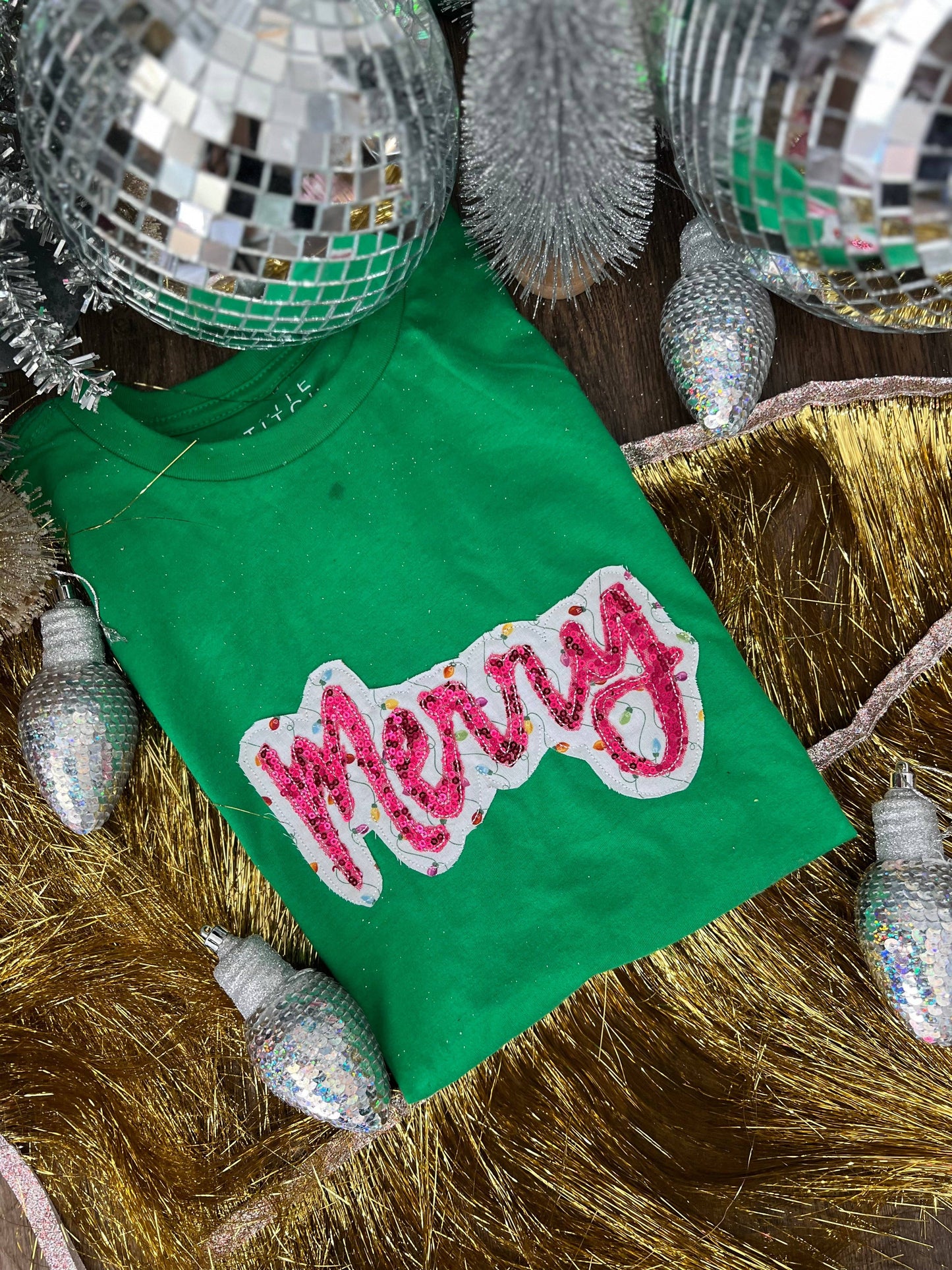 Merry Christmas Lights Tee- YOUTH