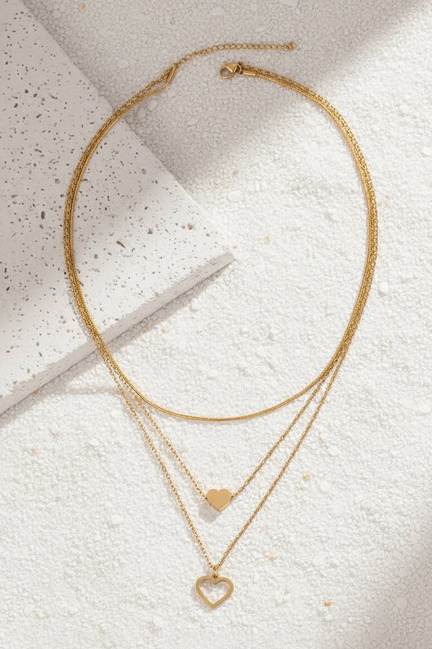 Triple Layered Heart Necklace