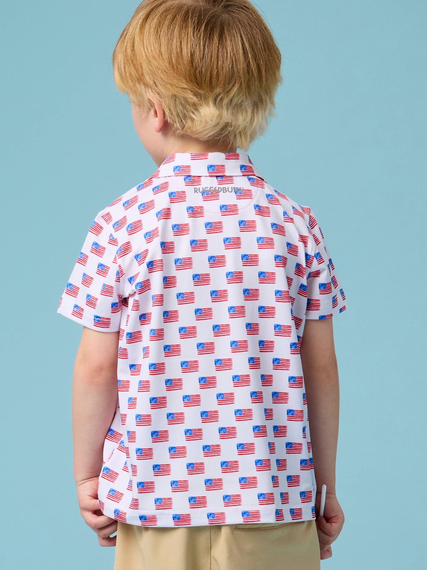 Boys Freedom Flags Polo