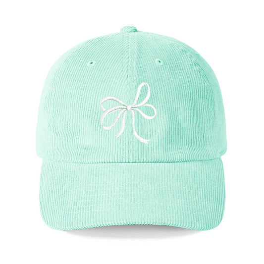 Bow Mint Corduroy Hat