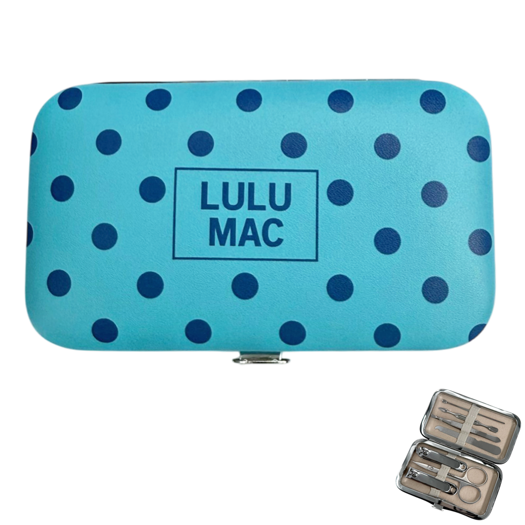 Manicure Set-Blue/Navy Dot