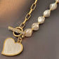 Heart Pearl Necklace
