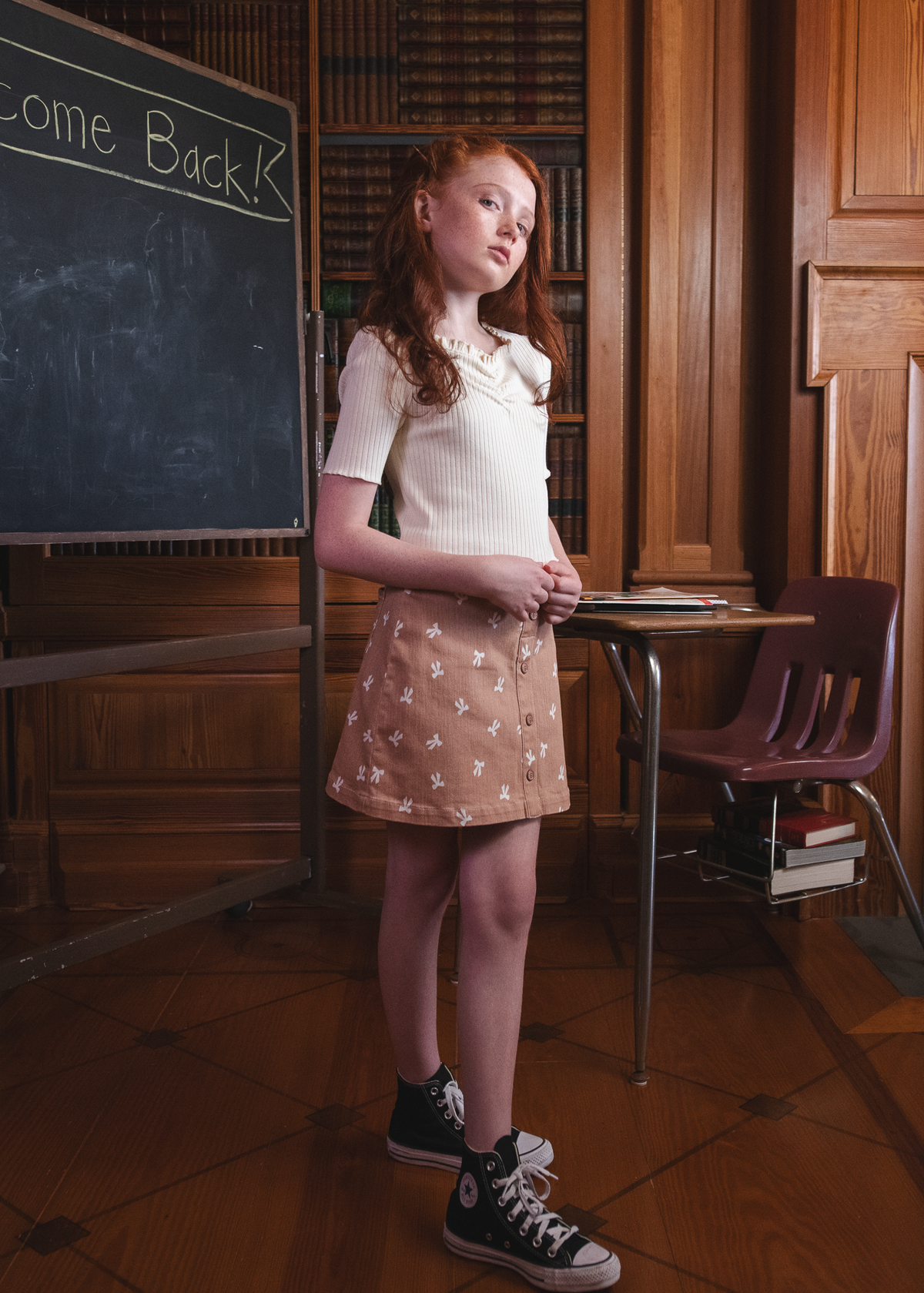 Dolly Skort: Bow Print