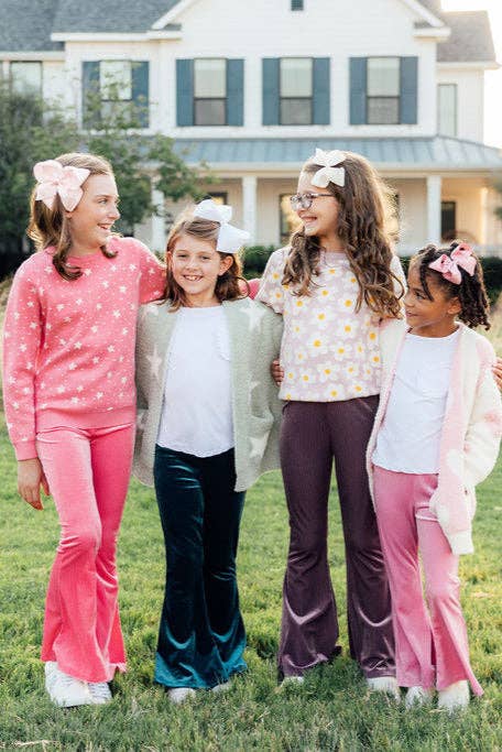 Cloud Cardigan- Pink Hearts (Kids)