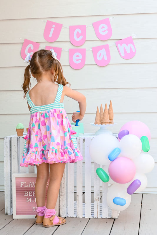 Ice Cream You Scream Dress (6m)