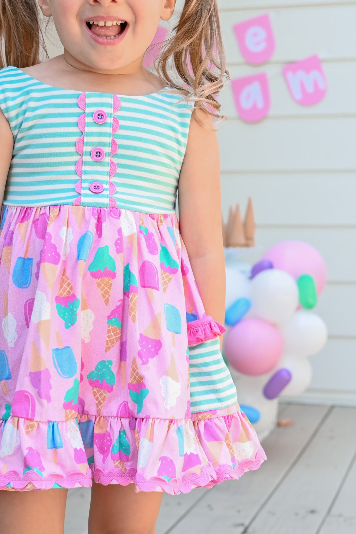 Ice Cream You Scream Dress (6m)