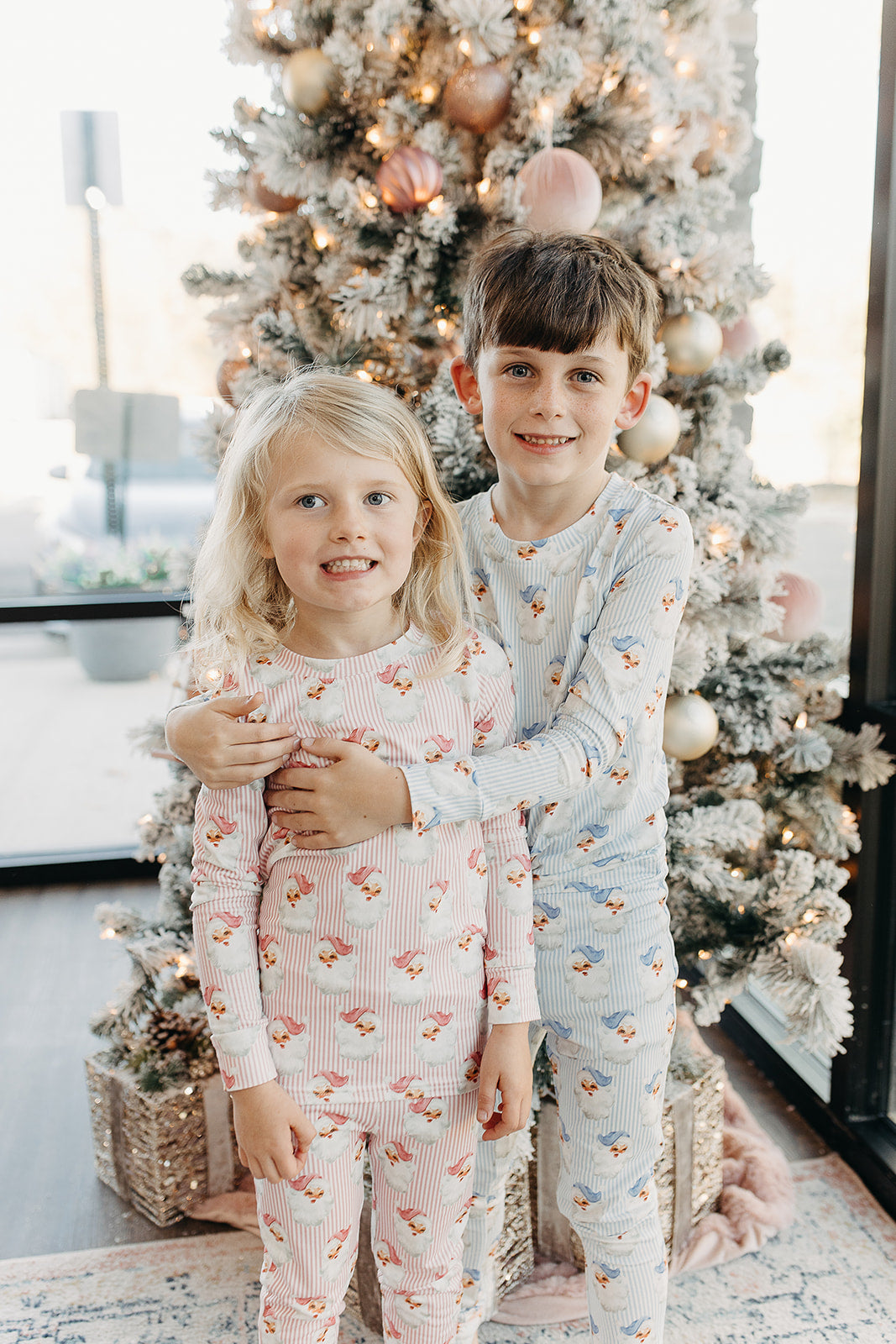 Vintage Santa PJs- Pink