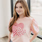 Heart on Pink Sequins Top