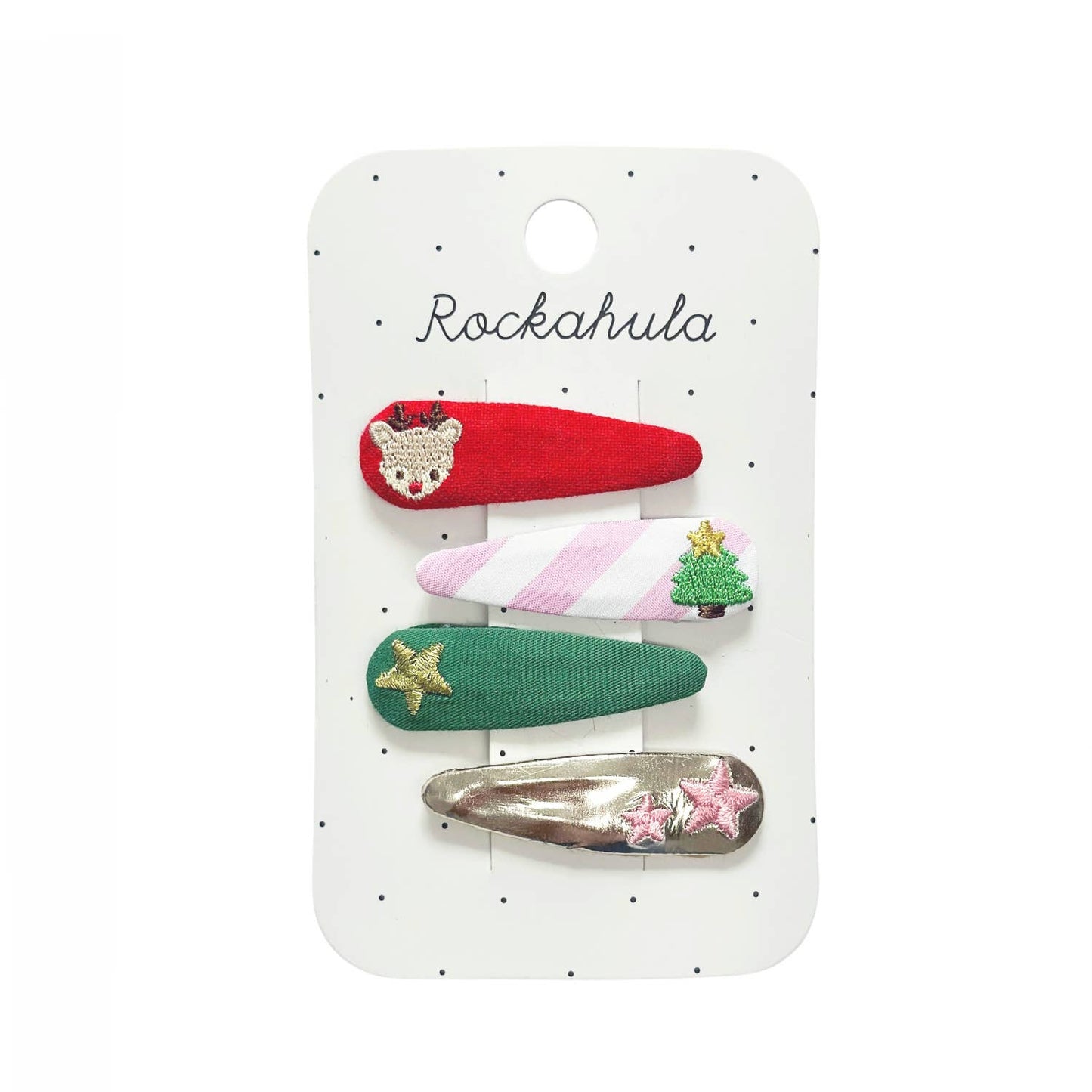 Jolly Embroidered Clip Set