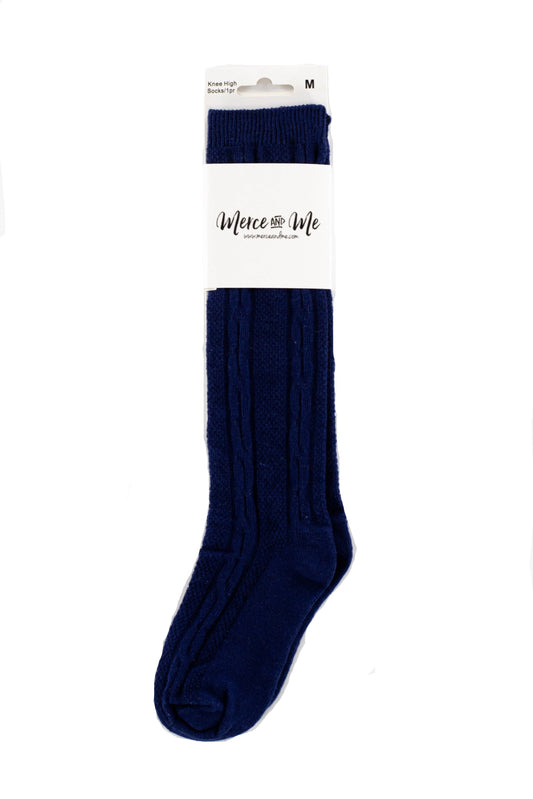 Navy Knee High Socks