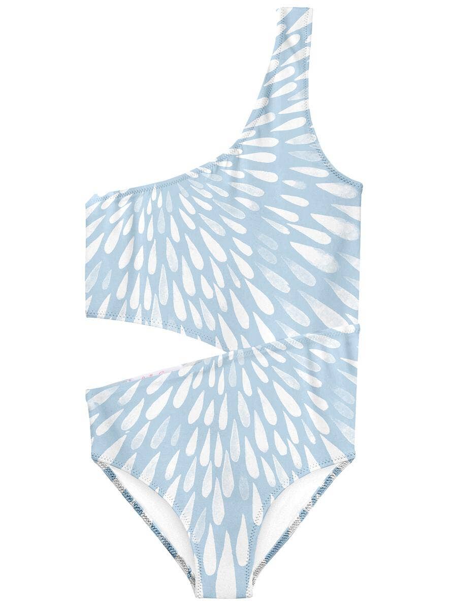 Water Drops Side Cut Swimsuit