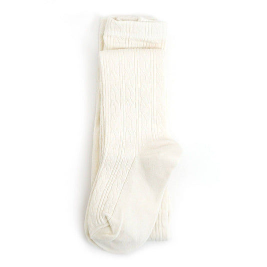 Ivory Cable Knit Tights on