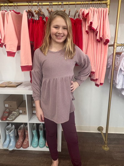 Mauve Baby Doll Top