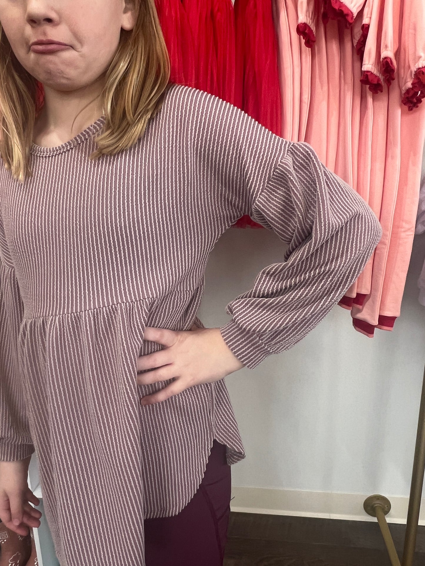 Mauve Baby Doll Top