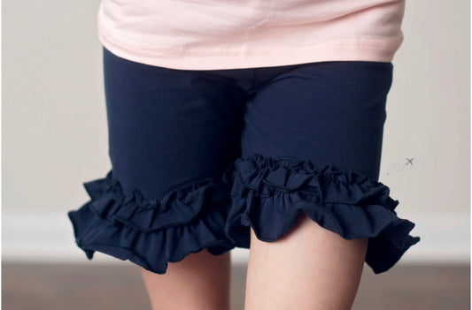 Navy Ruffle Shorties