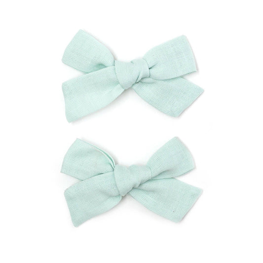 School Girl Piggie Bows - Aqua