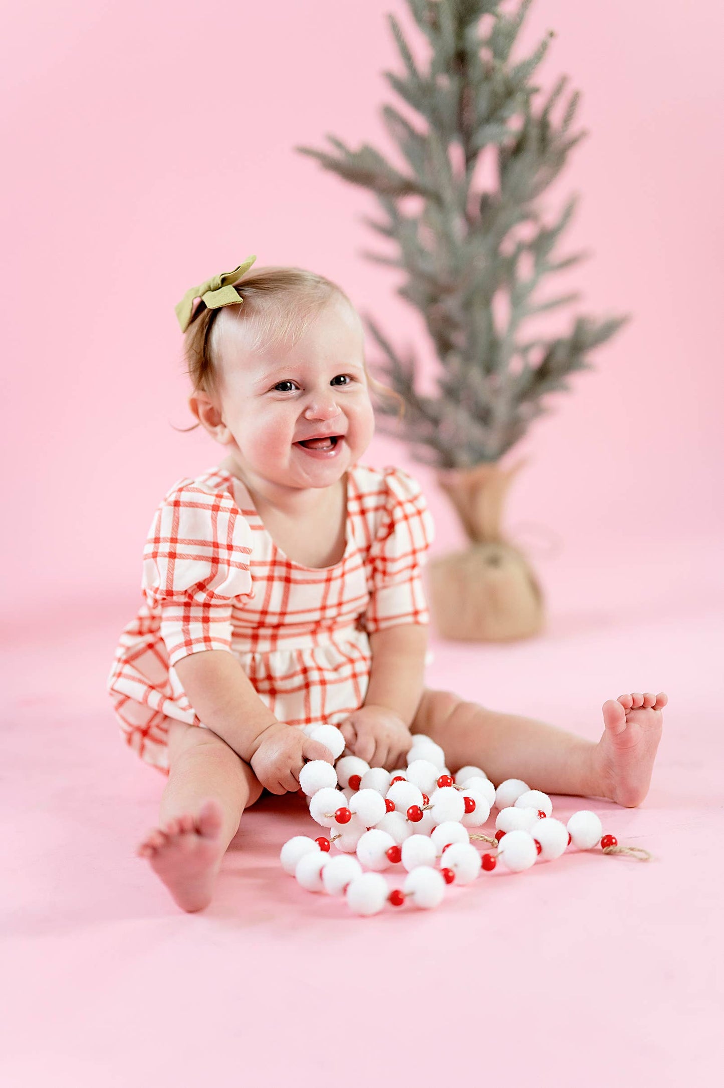 Scarlet Plaid Romper