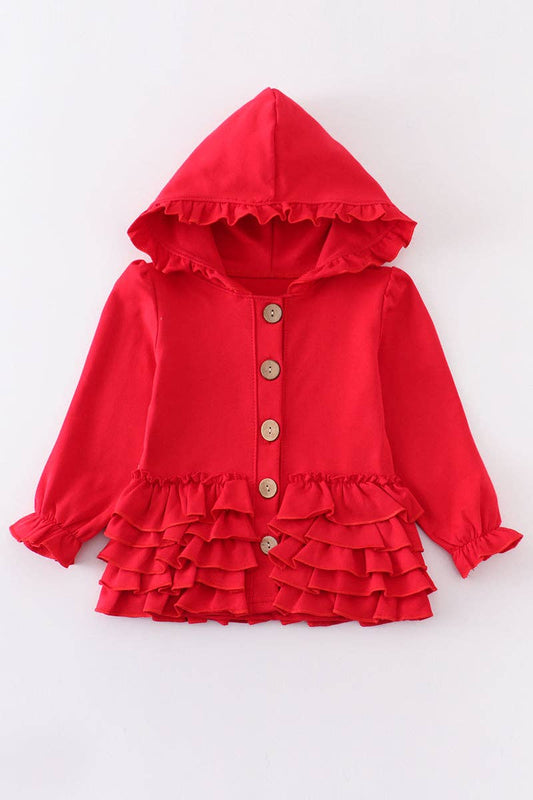 Ruby Red Ruffle Sweater