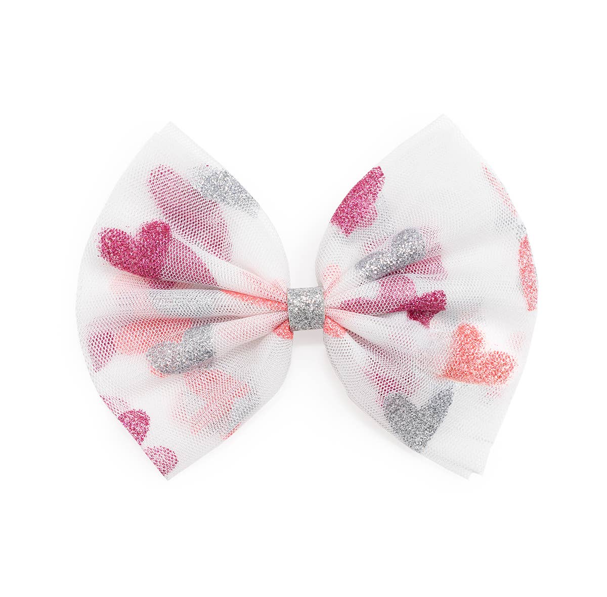 Glitter Heart Bow