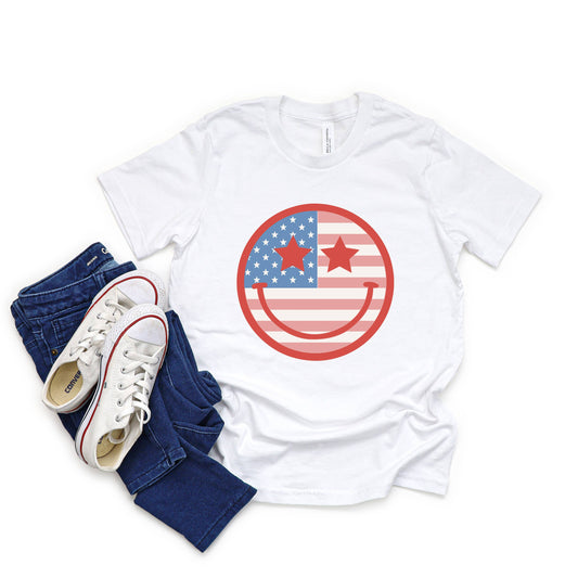 🇺🇸Flag Smiley Face Tee
